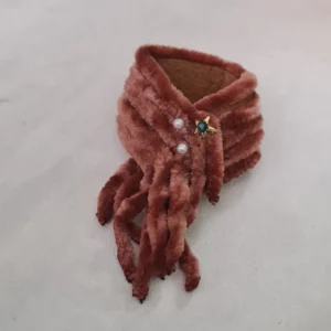 Dollhouse brown stole, 1/12 scale