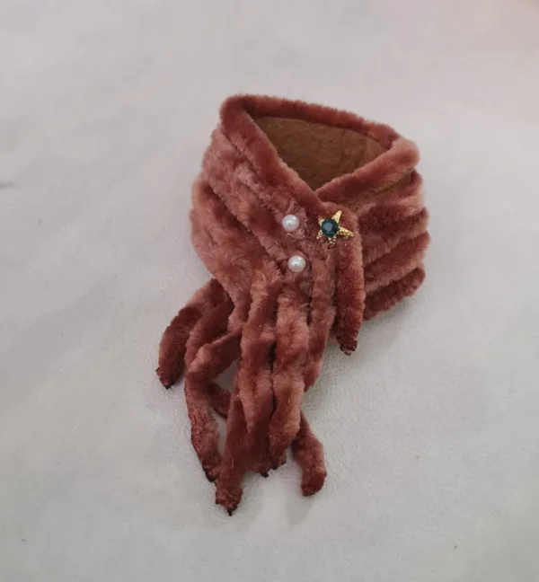 Dollhouse brown stole, 1/12 scale
