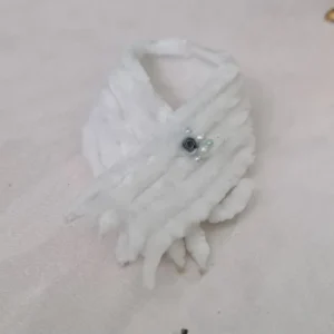 Alternative view of Dollhouse white stole, 1/12 scale