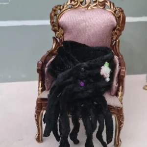 Dollhouse black stole, 1/12 scale