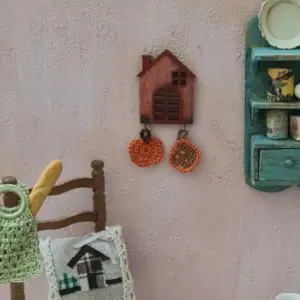 Alternative view of Dollhouse crochet potholders, 1/12 scale
