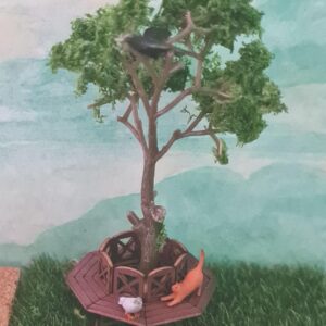 Dollhouse Tree Seat, 1/48 scale