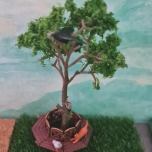Alternative view of Dollhouse Tree Seat, 1/48 scale