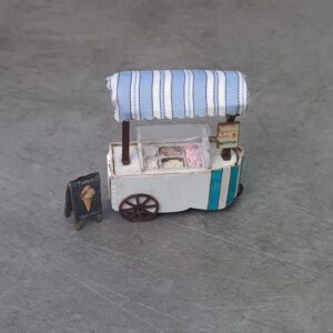 Alternative view of Handmade Ice Cream Cart 1:48 scale, Miniature Dollhouse Accessory