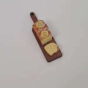 Alternative view of Handmade Miniature Lemon cake – Dollhouse Food 1:12 Scale – Realistic Bakery Display