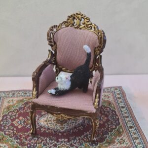 Dollhouse miniature cat 1/12 scale - Imagen 2