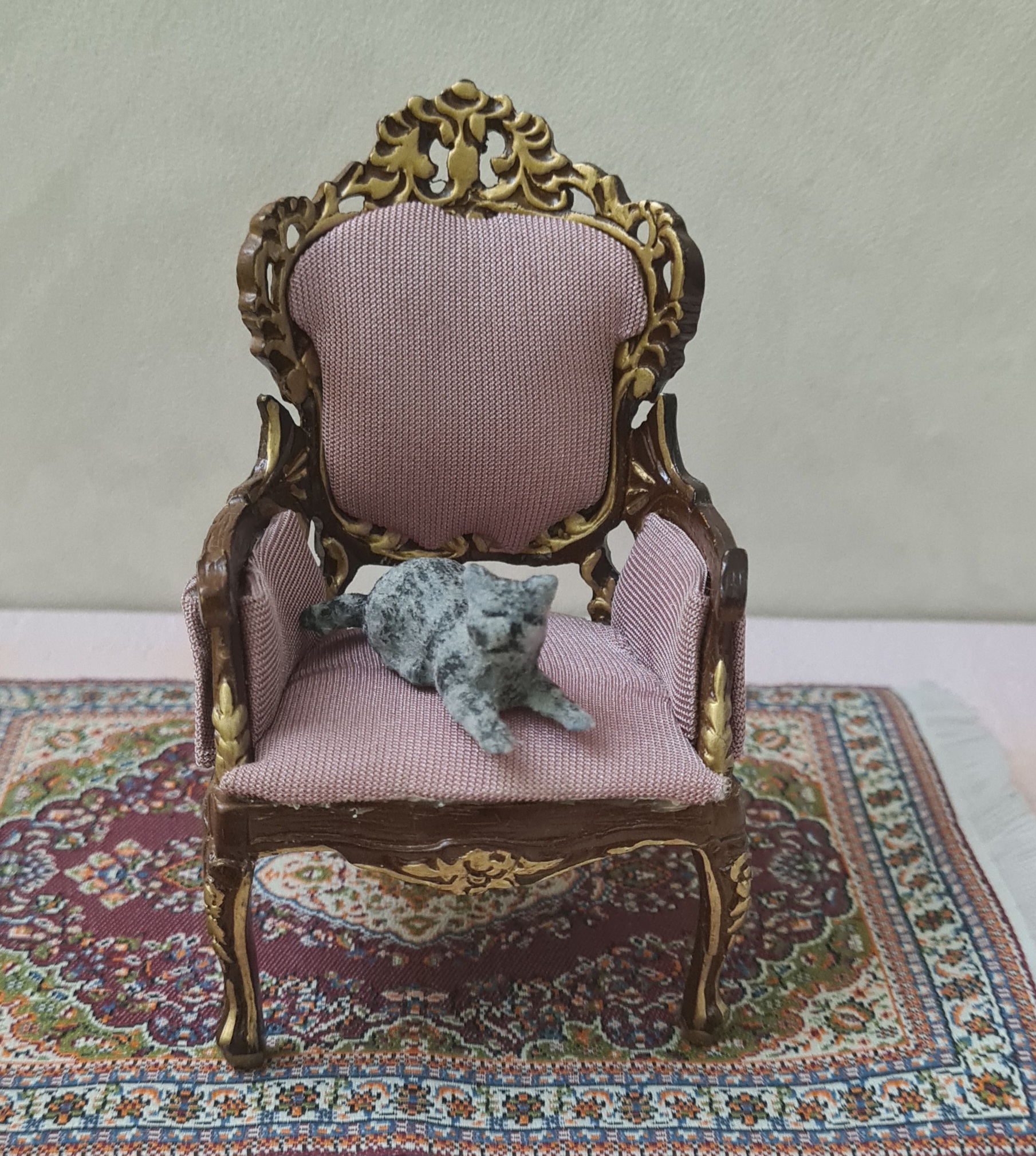 Dollhouse miniature cat 1/12 scale - Imagen 3