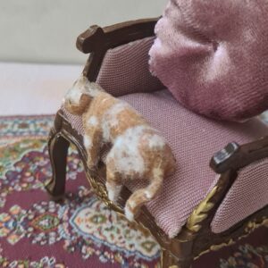 Dollhouse miniature cat 1/12 scale - Imagen 3