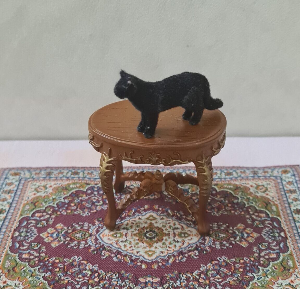 Dollhouse miniature cat 1/12 scale - Imagen 2