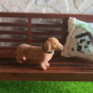 Dollhouse Miniature Dachshund Dog, 1/12 scale